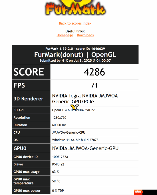 NVIDIA N1X笔记本处理器：跑分不到RTX 5060一半