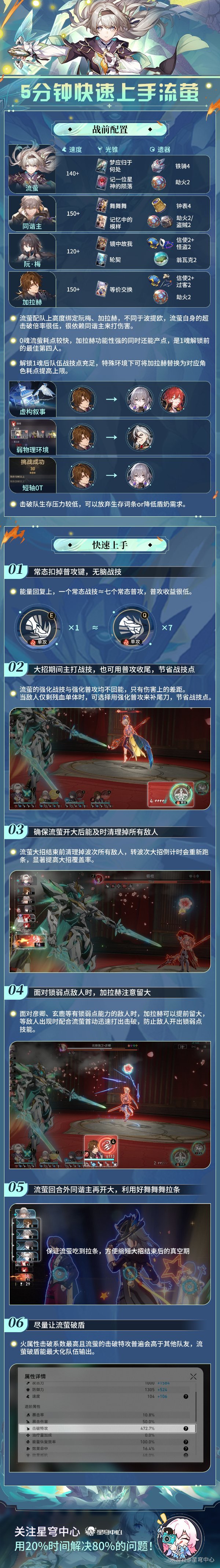 《崩坏星穹铁道》流萤快速上手方式指南一图流