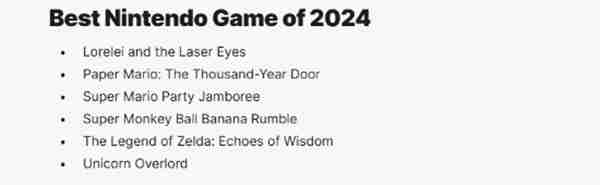 《塞尔达传说:智慧的再现》获IGN年度最佳任天堂游戏