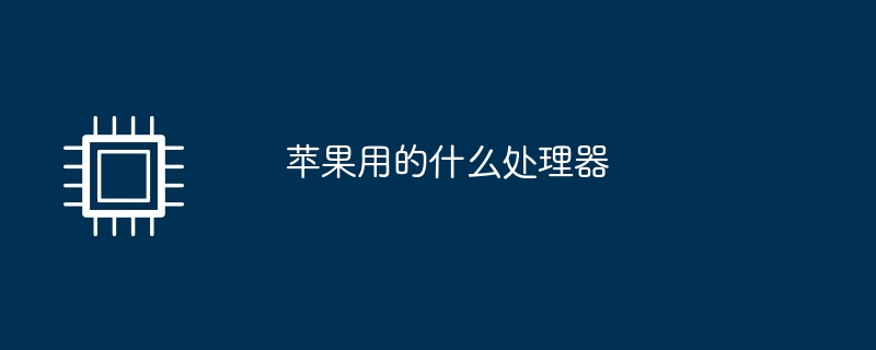 苹果用的什么处理器
