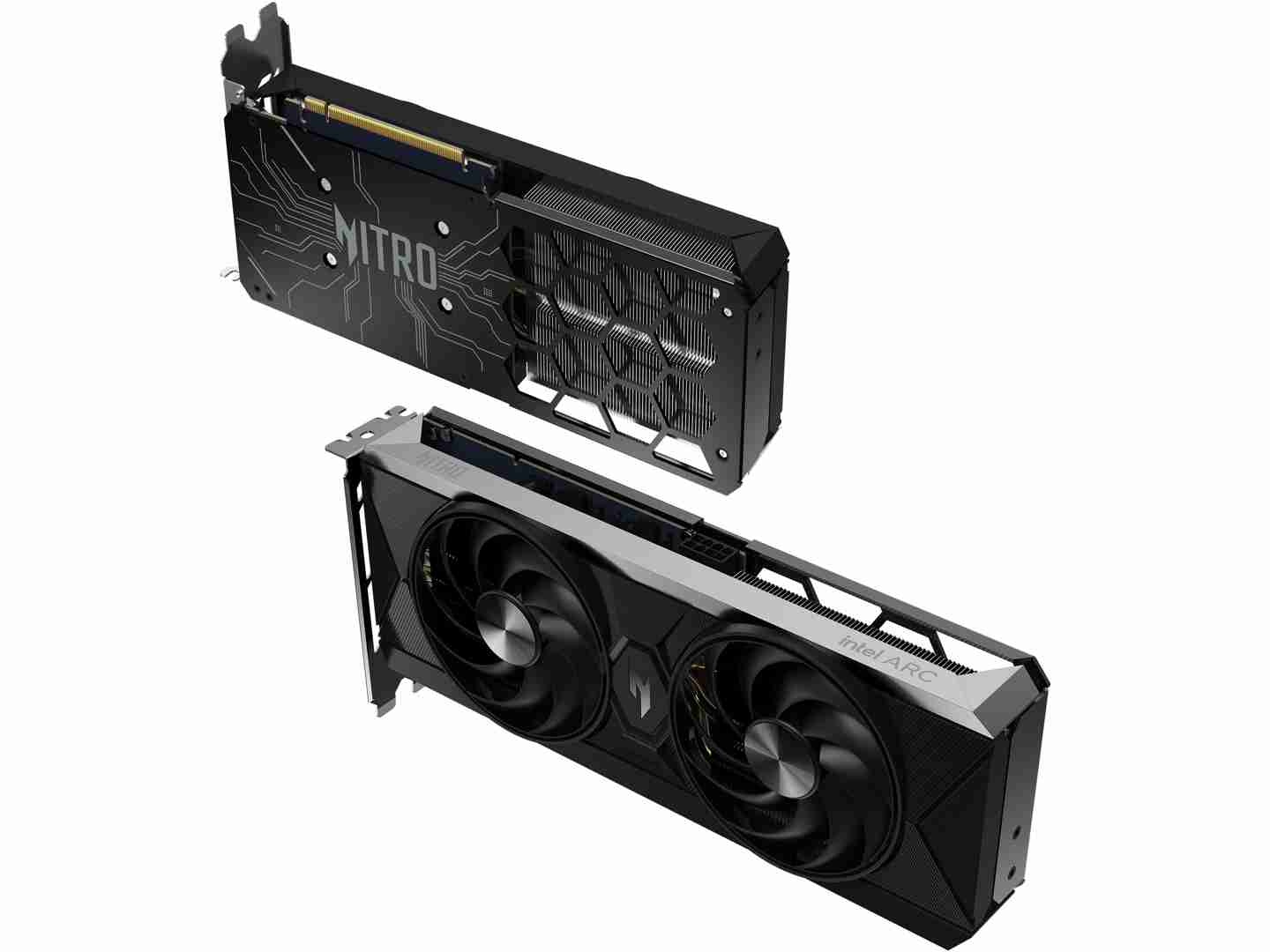 宏碁推出暗影骑士 Nitro 英特尔锐炫 B580/570 OC 显卡,硬朗双风扇外形