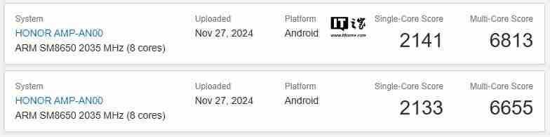 荣耀 300 系列新机现身 Geekbench,搭载高通骁龙 8 Gen3 降频版