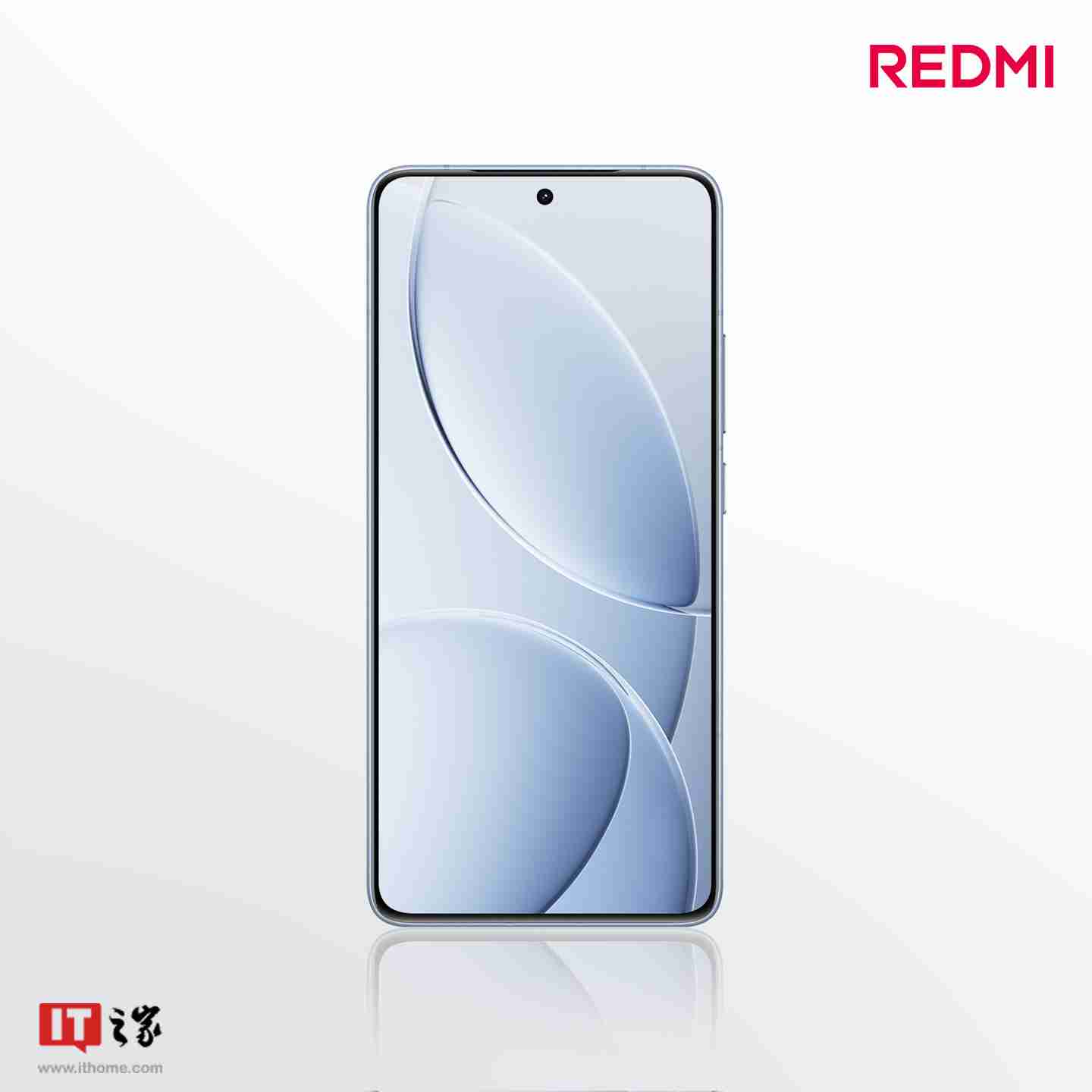 小米 REDMI K80 标准版手机独有配色「汐月蓝」亮相:2.5D 立边设计、哑光金属边框
