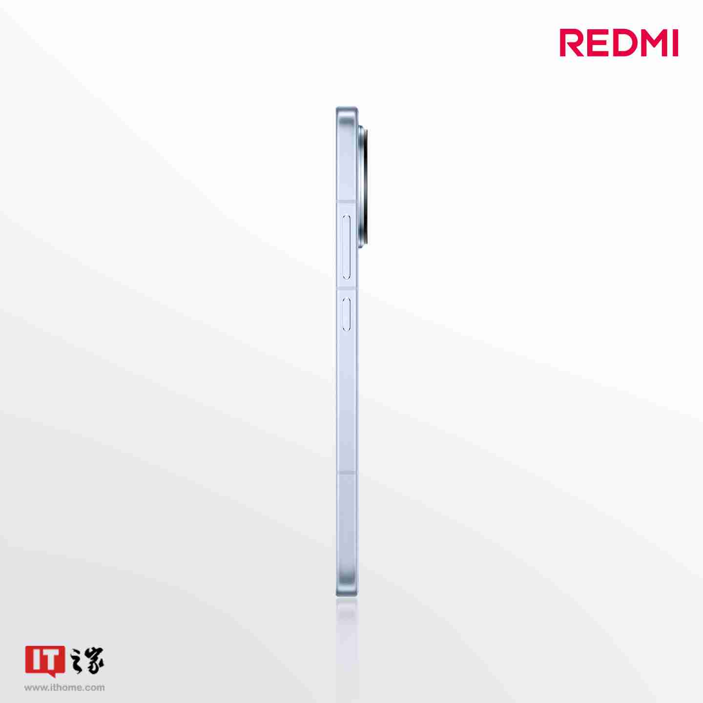 小米 REDMI K80 标准版手机独有配色「汐月蓝」亮相:2.5D 立边设计、哑光金属边框