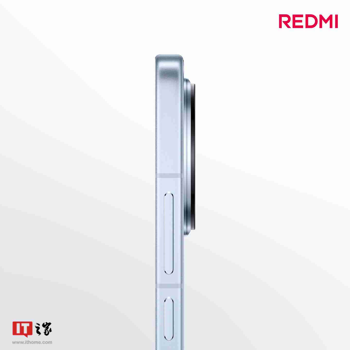 小米 REDMI K80 标准版手机独有配色「汐月蓝」亮相:2.5D 立边设计、哑光金属边框
