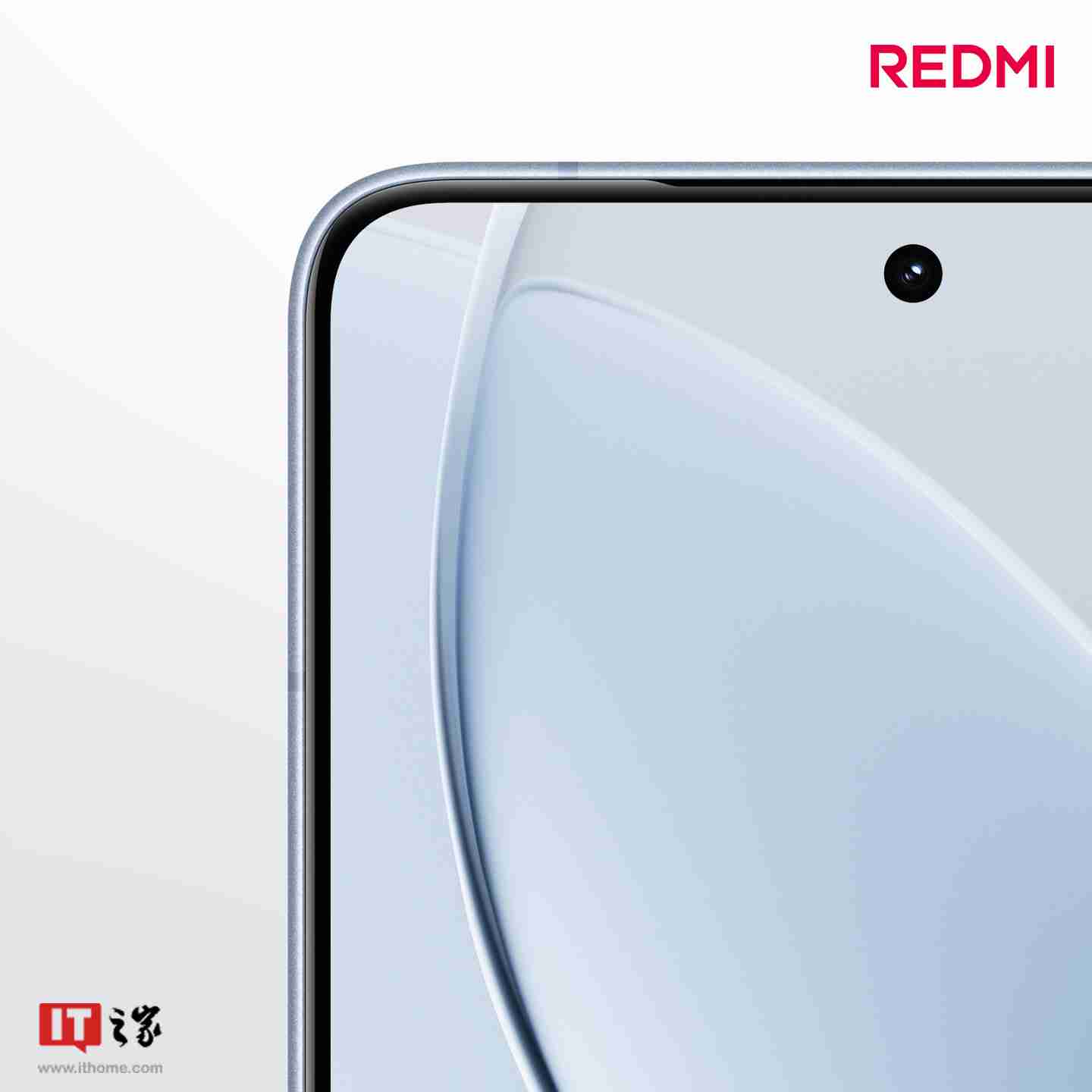 小米 REDMI K80 标准版手机独有配色「汐月蓝」亮相:2.5D 立边设计、哑光金属边框