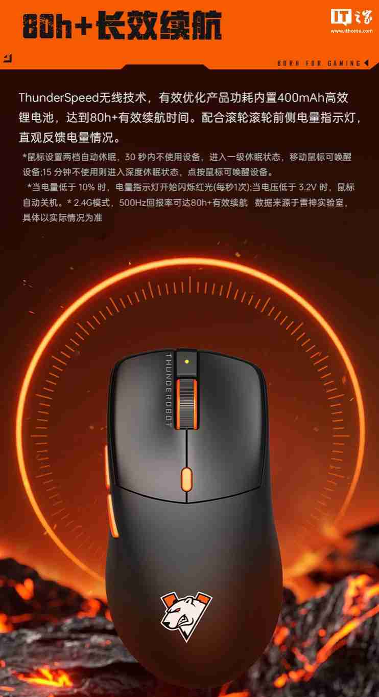 雷神推出 ML6 PRO 三模鼠标:3395 传感器、57 克重量、1KHz 回报率,149 元