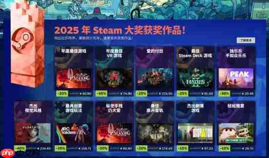 2025年Steam大奖结果揭晓！《丝之歌》斩获年度最佳