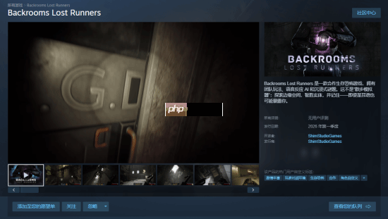 合作恐怖游戏《Backrooms Lost Runners》定档明年第一季度 现已开放Demo试玩