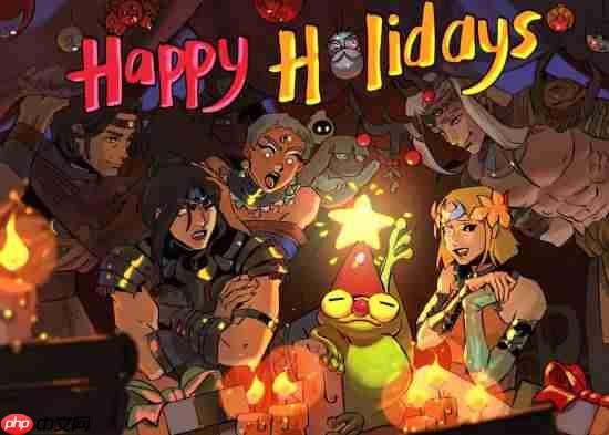 《哈迪斯2》官方圣诞节贺图!众神围庆佳节