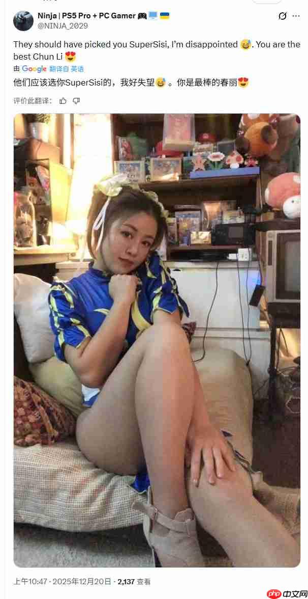 《街头霸王》电影版春丽遭国外女Coser质疑:真的不太好看