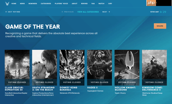 TGA投票已正式结束！年度大奖你投给了谁？