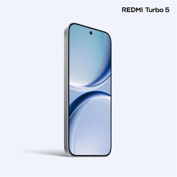 REDMI Turbo 5外观揭晓:6.59英寸黄金中尺寸!金属中框+玻璃背板